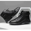 Laden Sie das Bild in den Galerie-Viewer, EbonySoles™ | Schwarze handgefertigte warme Lederstiefel!