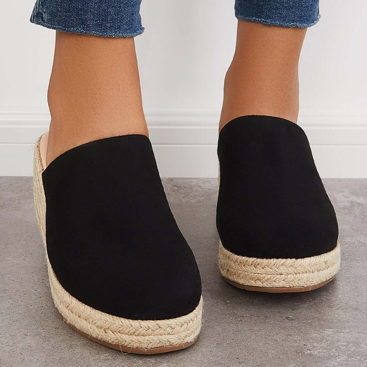 Erhöhen Sie Ihren Stil mit Espadrilles Mule Wedge Plattform Slip On Backless Sandalen