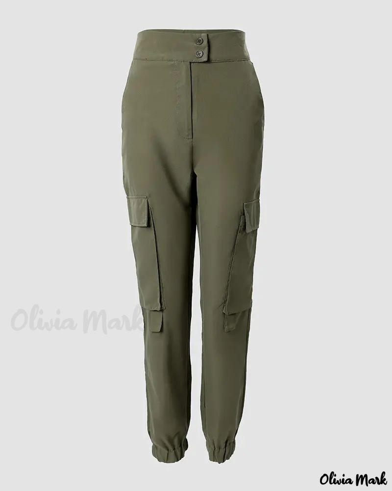 Mao-Wow - Hochtaillierte Cargohose mit Tasche und Knopf ( Vorbestellung )